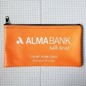 Neon Orange Zip Pouch